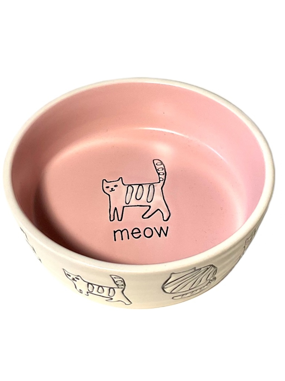 Farrah Artful Pink Cat Bowl